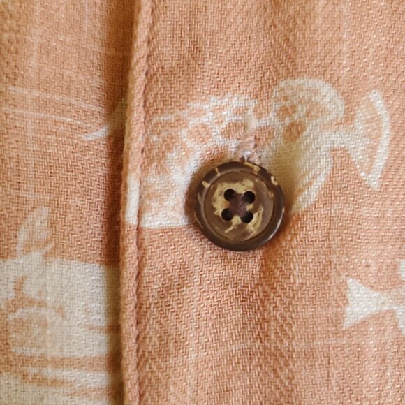 New 28 Palms MenXL Hawaiian Shirt SILK PeachColor. PocketMatch TropicalFish READ - Picture 8 of 12